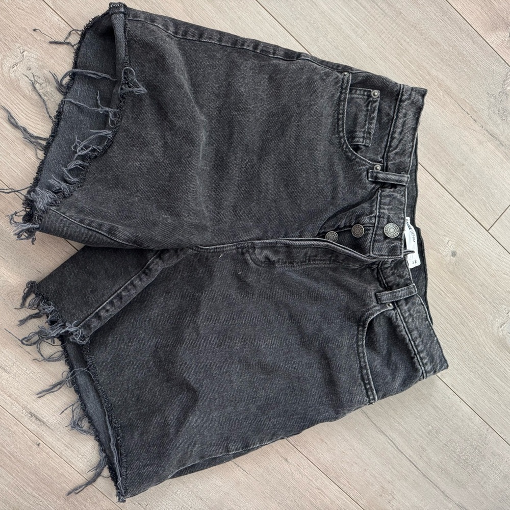 Black Denim Cutoff Shorts